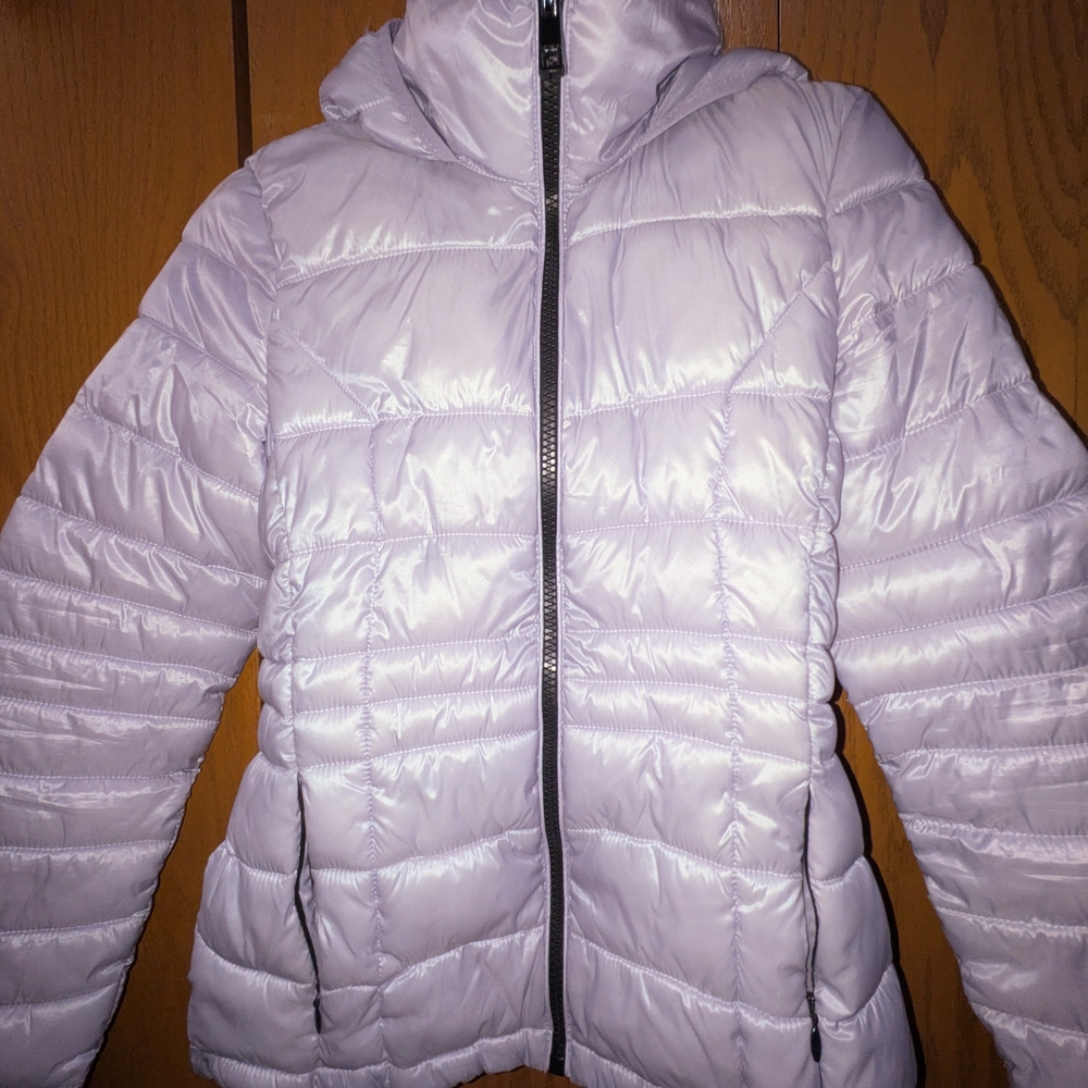 Calvin Klein Fitted Packable Coat - Light Purple